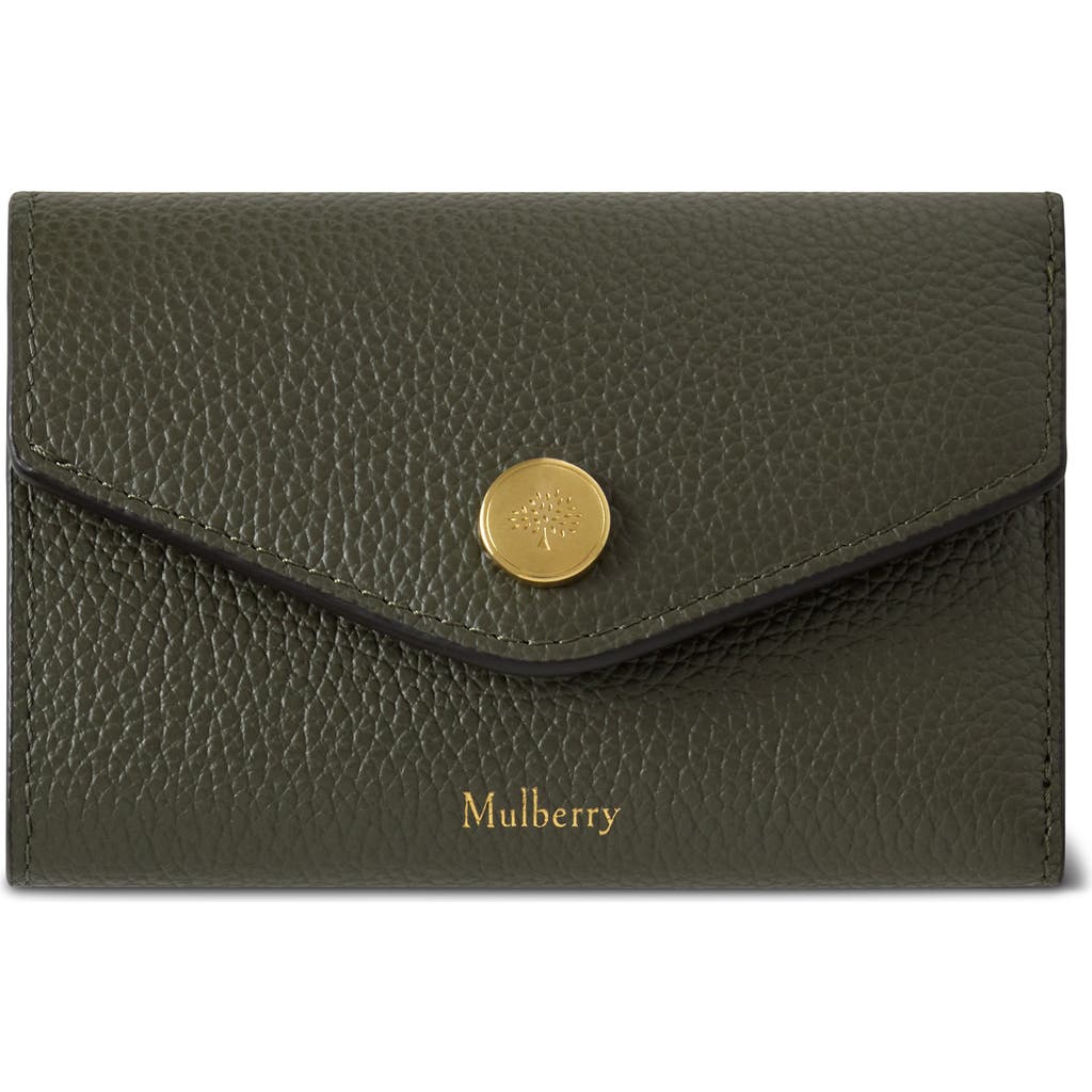 Mulberry Folded Multi-card Wallet Juniper Green In Black