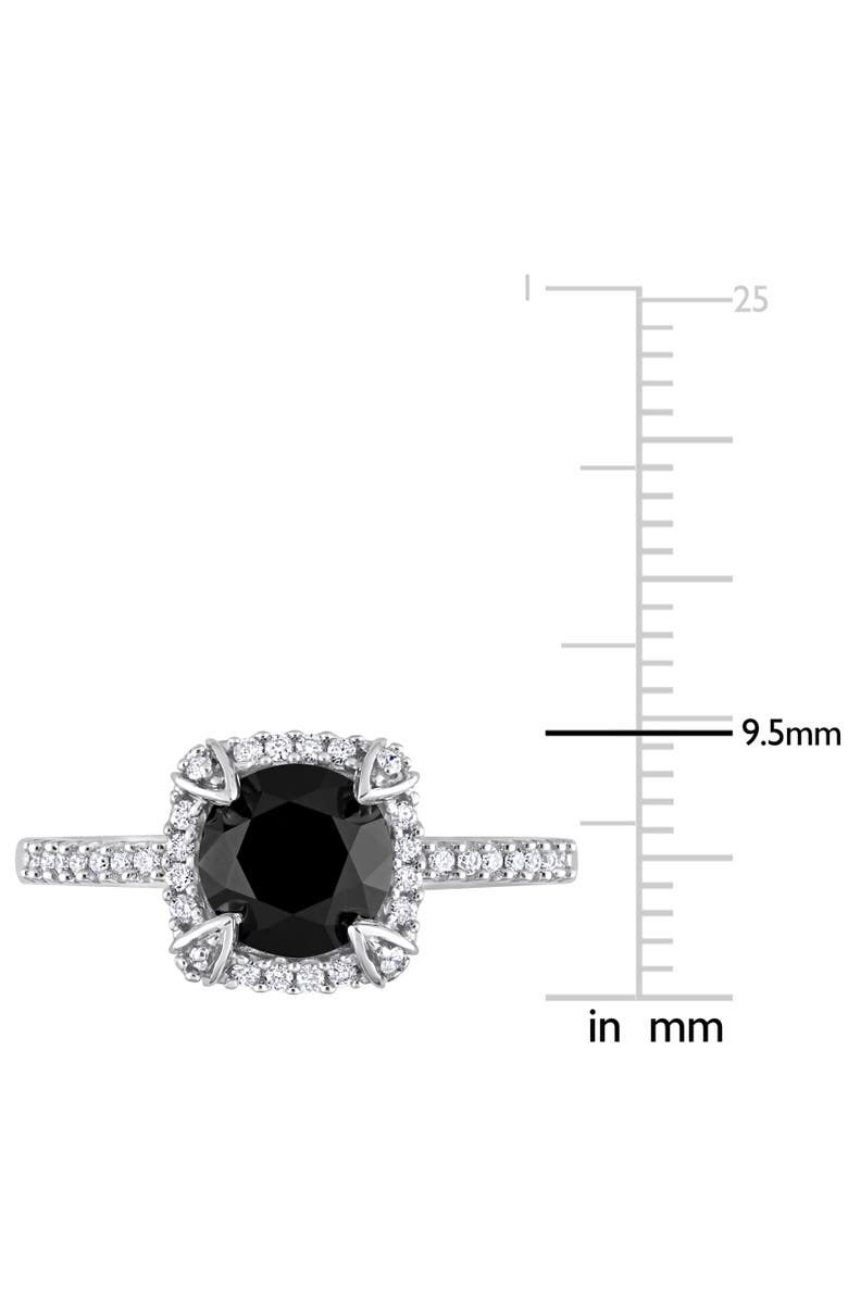 Julianna B. Black & White Diamond Halo Ring 14k, Alternate, color, Diamond