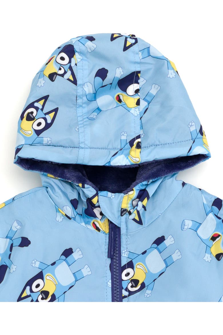 Hooded Rain Jacket, Alternate, color, Bluey Sky Blue
