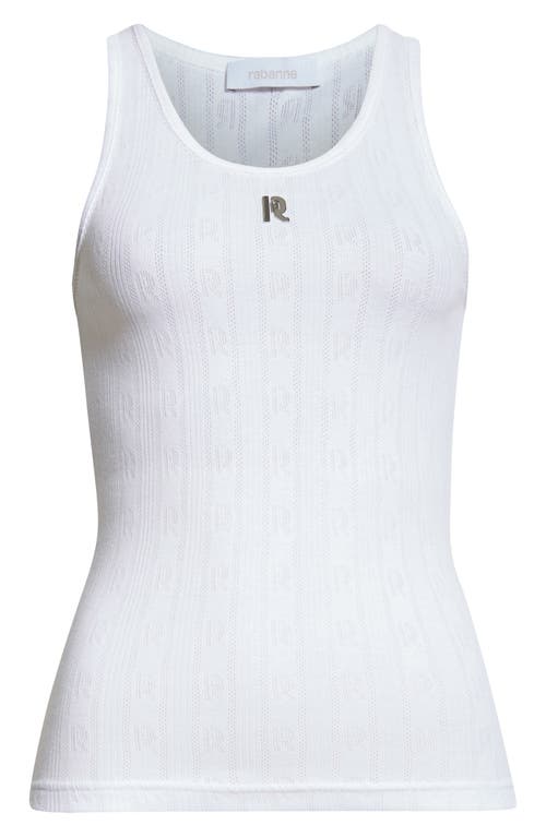 RABANNE RABANNE LOGO HARDWARE EMBELLISHED COTTON TANK