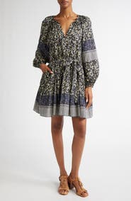 Ulla Johnson Abri Long Sleeve Fit & Flare Dress