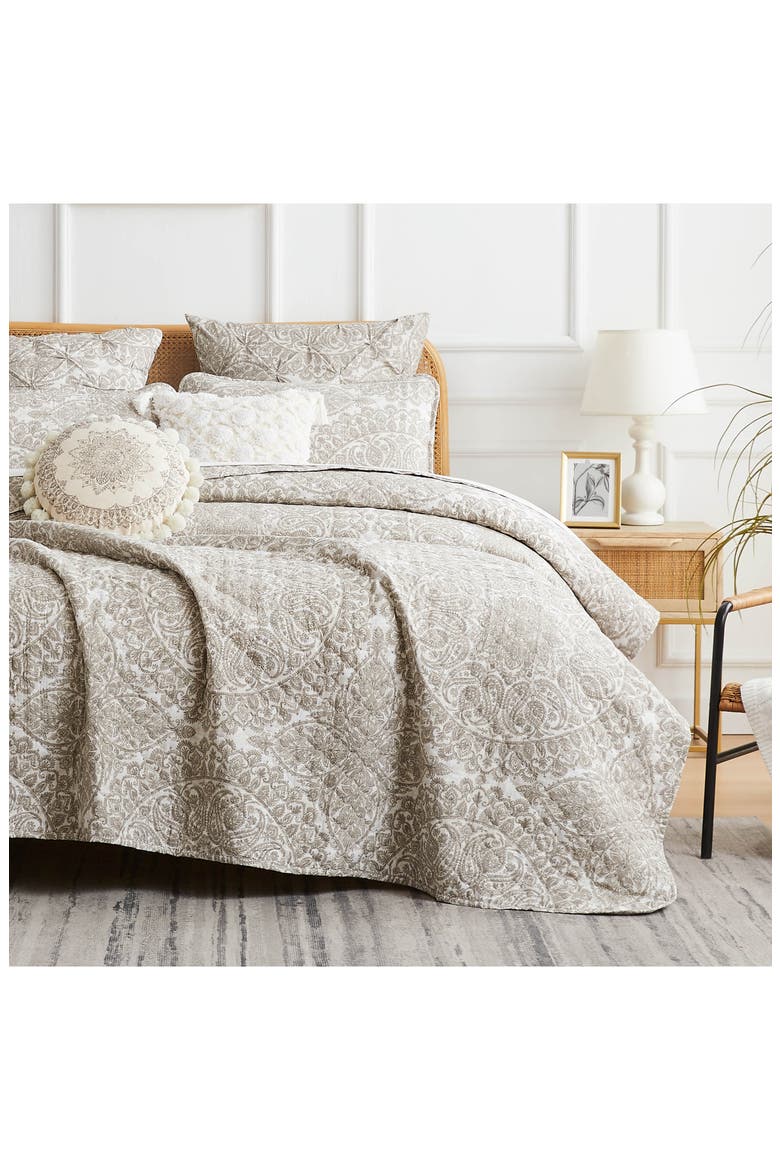 Ashanti 7-Piece Quilt Set, Alternate, color, BONE