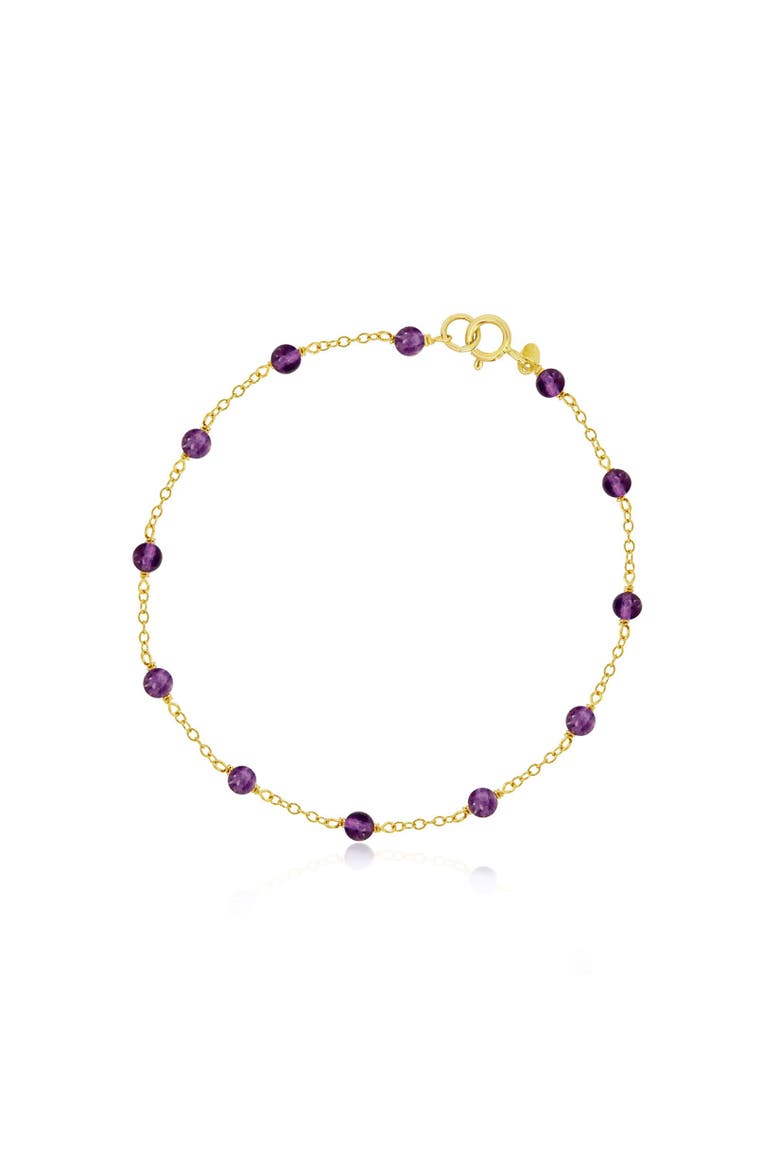 Amethyst Bead Chain Bracelet, Main, color, Amethyst