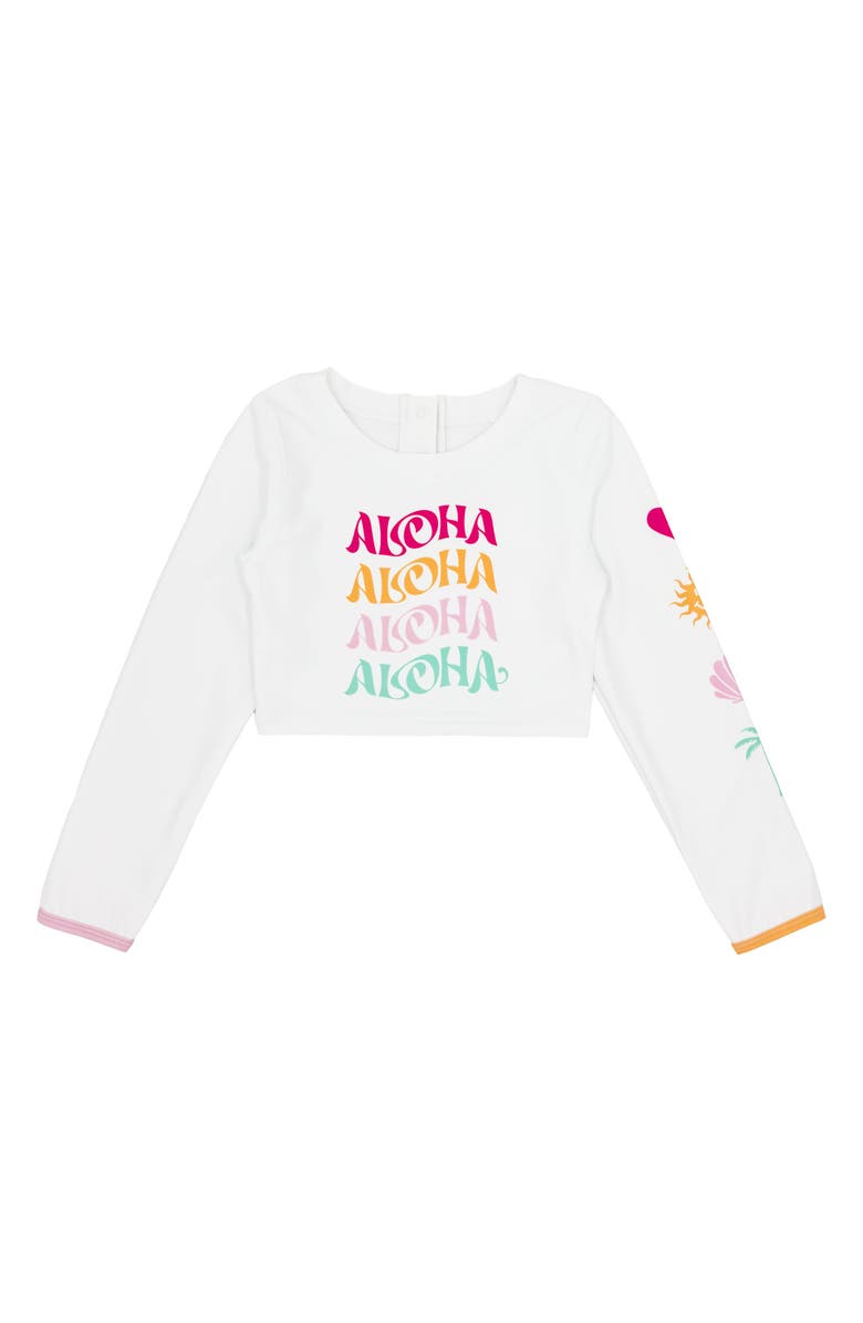 Feather 4 Arrow Kids' Long Sleeve Crop Rashguard, Main, color, 