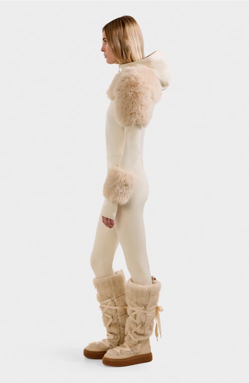 Rudsak Myla Catsuit With Faux Fur In White