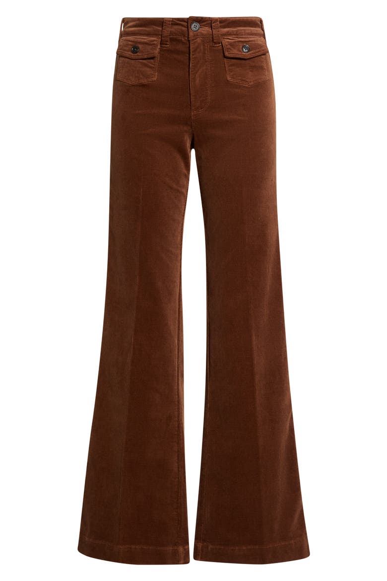 Leenah Corduroy High Waist Wide Leg Jeans, Alternate, color, MAPLE BROWN