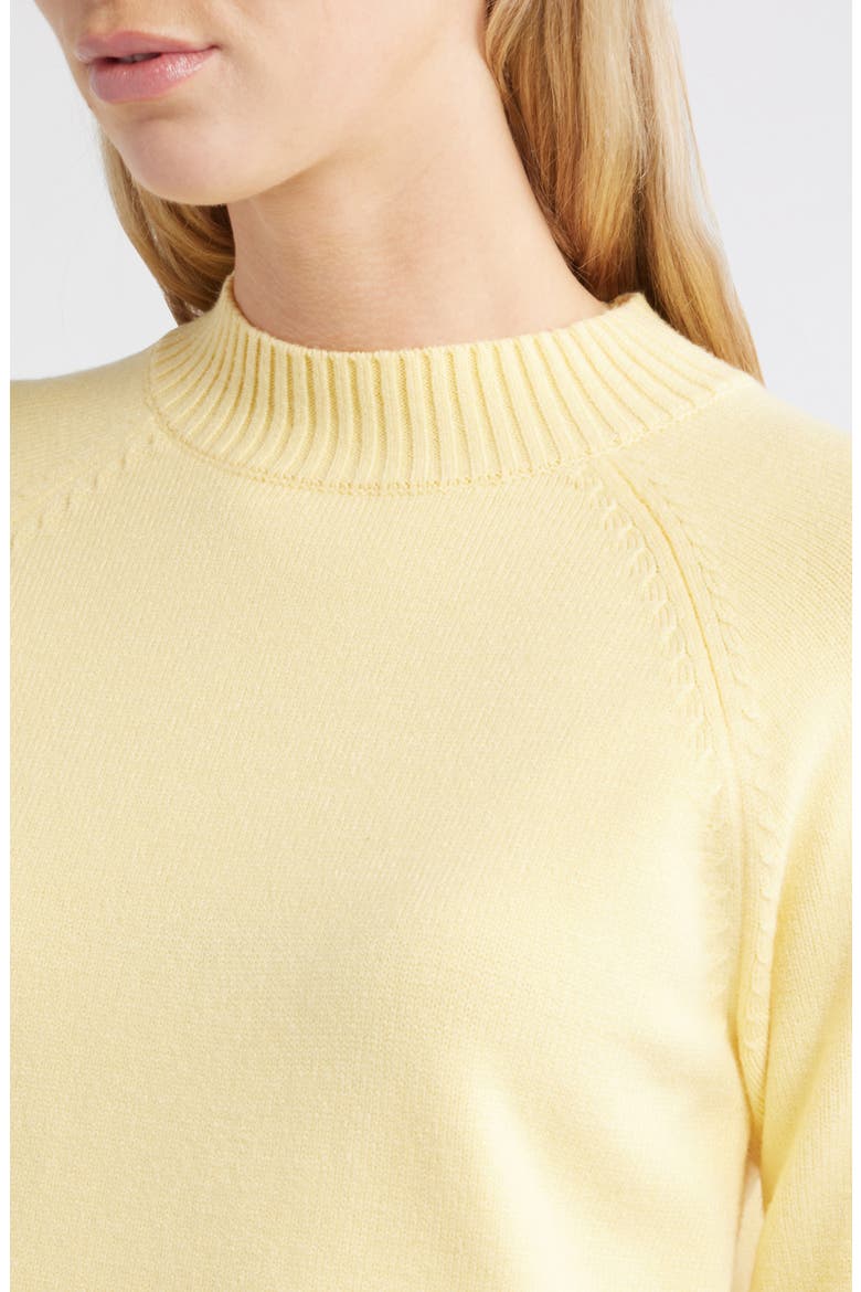 Mock Neck Raglan Sleeve Sweater, Alternate, color, SUNLIGHT