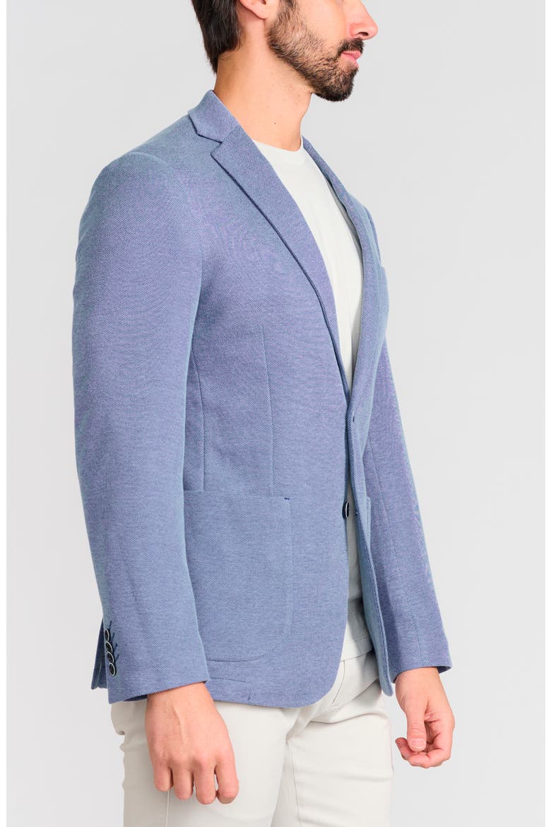 Slim Knit Blazer, Alternate, color, BLUE