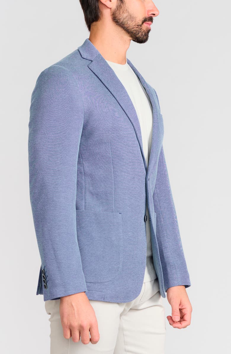 SAVILE ROW CO Slim Knit Blazer, Alternate, color, Blue