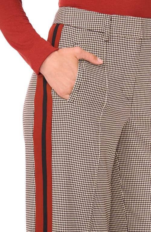 Halogen ® Side Stripe Houndstooth Pants In White