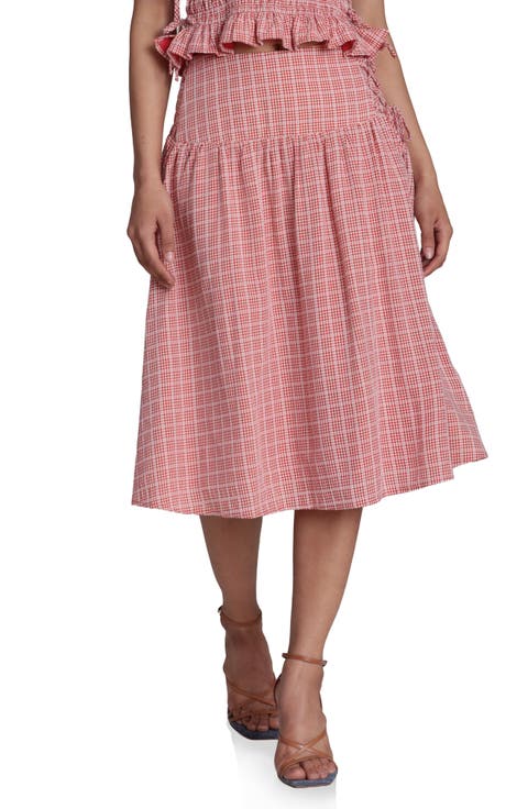 Print Side Tie Skirt