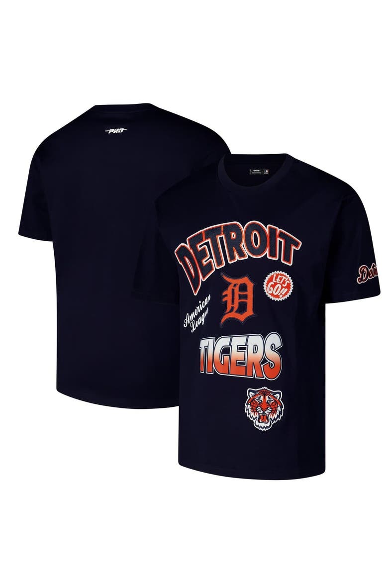 Men's Pro Standard Navy Detroit Tigers Turn It Up Dropped Shoulder T-Shirt, Alternate, color, Navy