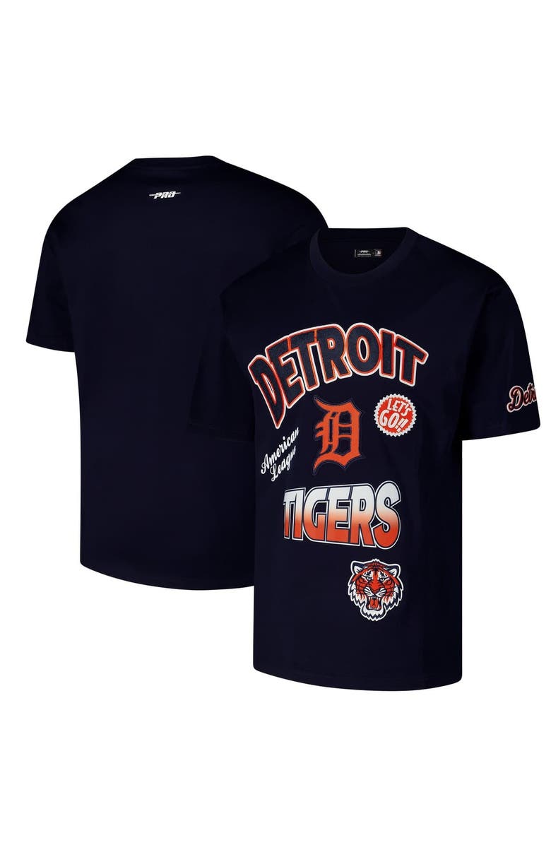 PRO STANDARD Men's Pro Standard Navy Detroit Tigers Turn It Up Dropped Shoulder T-Shirt, Alternate, color, Navy