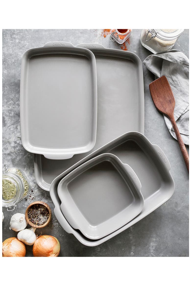 4-Piece Premiere Nonstick Ceramic Ovenware Set, Alternate, color, GREY