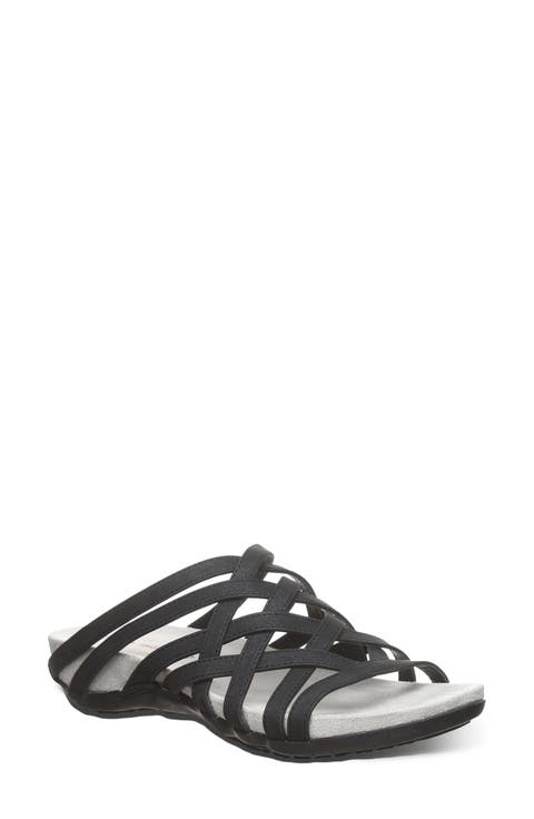 <p>Zinnia Faux Leather Slide Sandal (Women)</p>