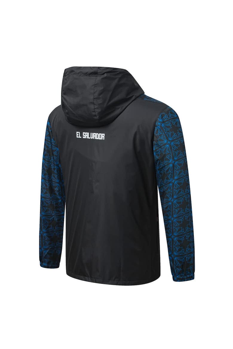 Men's Umbro  Black El Salvador National Team Full-Zip Hooded Rain Jacket, Alternate, color, Black