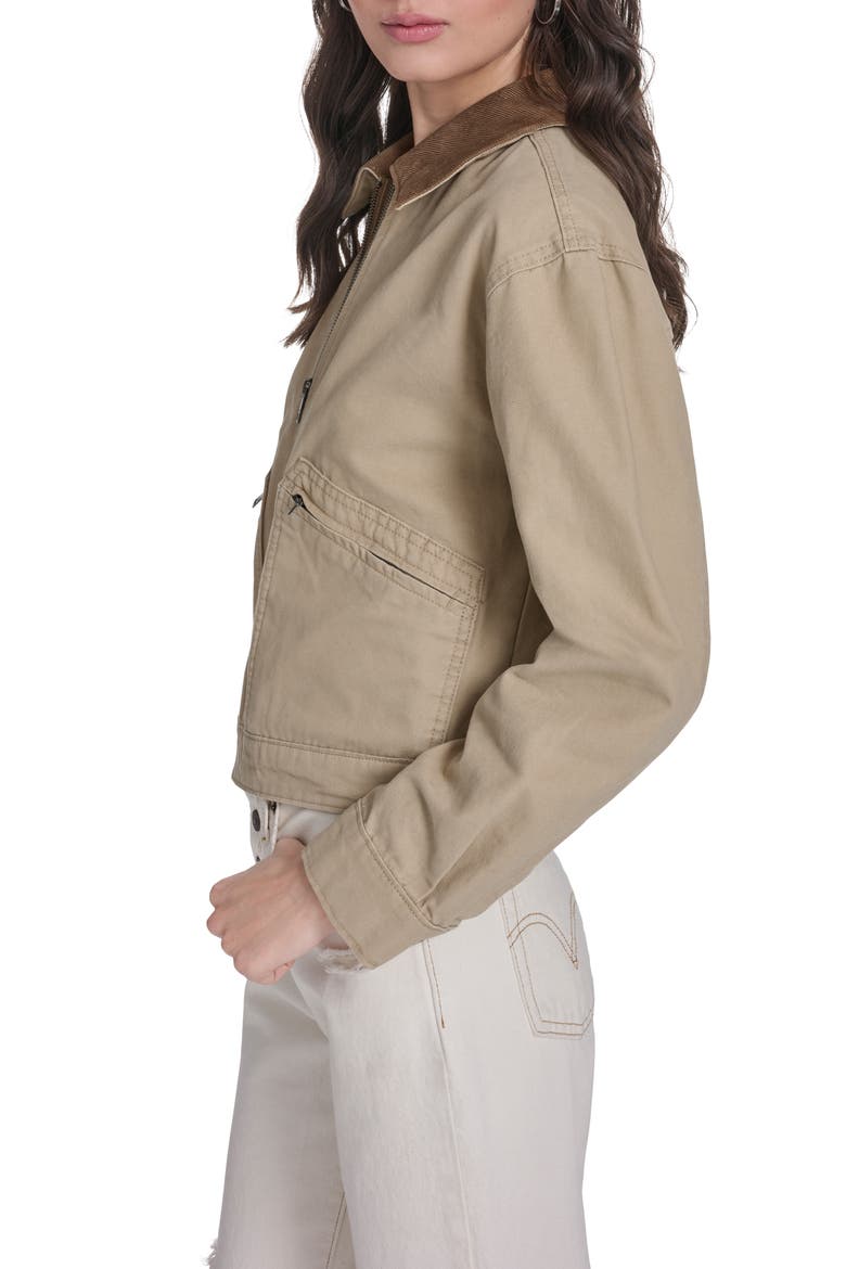 Crop Utility Jacket, Alternate, color, ECRU