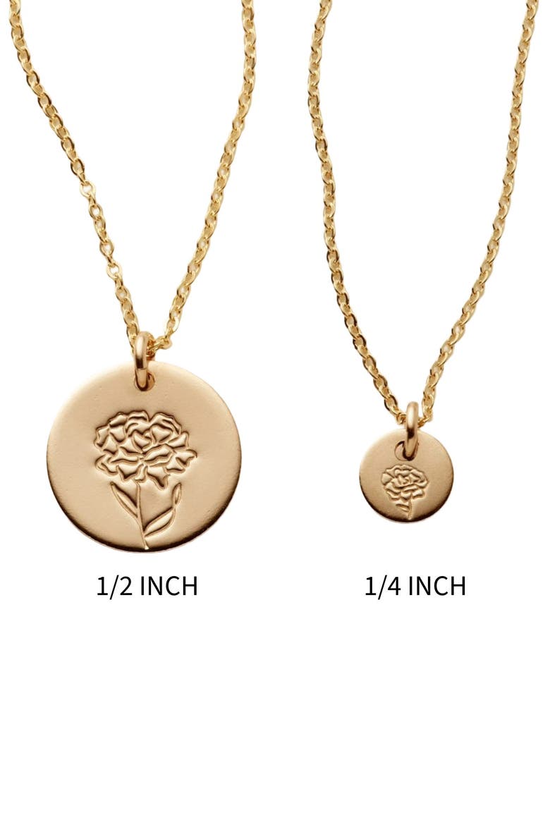 January Birth Flower Necklace, Alternate, color, Gold Filled
