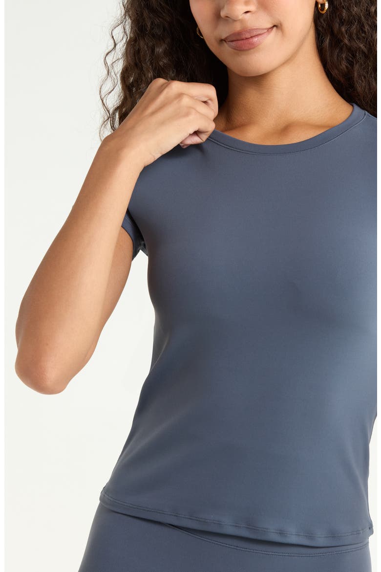 Zen Fitted T-Shirt, Alternate, color, NAVY ARMADA