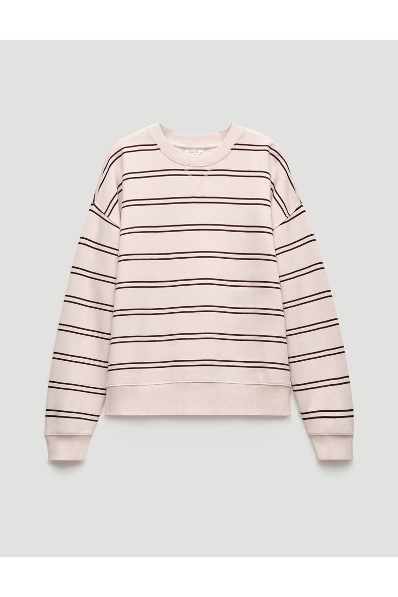 Luca Stripe Heavyweight Sweatshirt, Alternate, color, Pale Pink/Burgundy Stripe