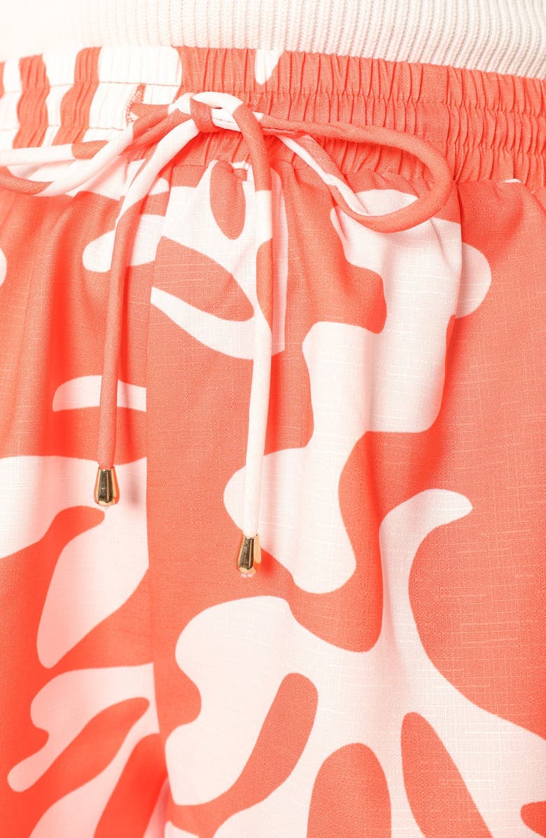 Petal & Pup Payton Drawstring Shorts, Alternate, color, Melon White