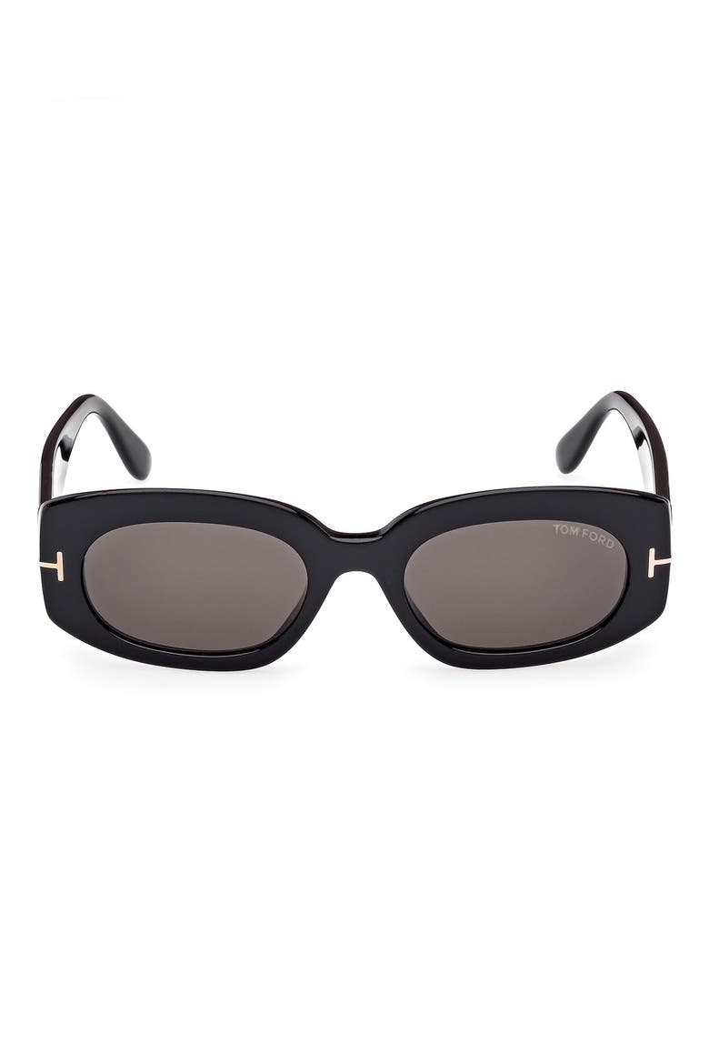 Cielle 52mm Oval Sunglasses, Main, color, BLACK/ ECO / SMOKE LENSES