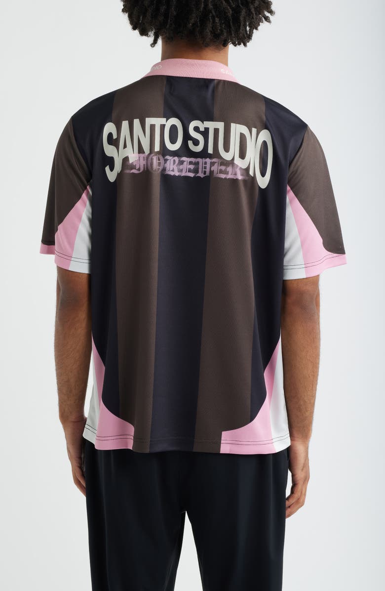 SANTO STUDIO Forever Team Graphic Club Jersey Polo, Alternate, color, Black