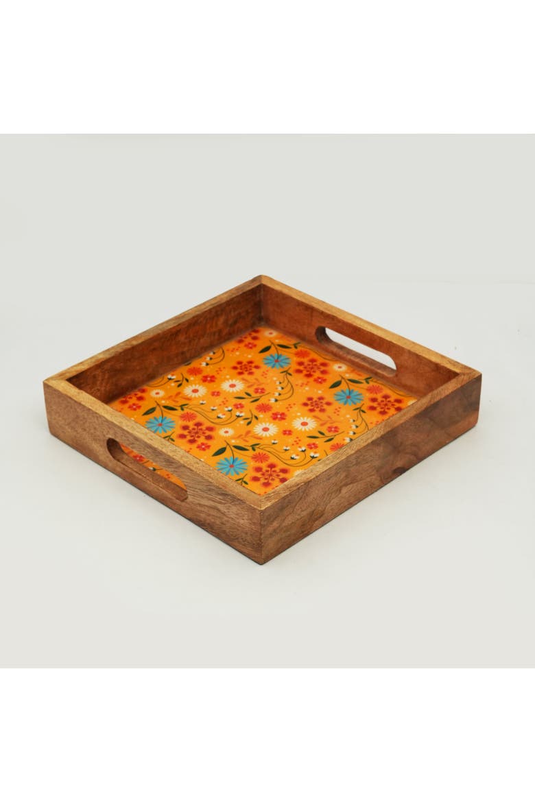 Sunburst Bloom Inlay Tray, Alternate, color, Sunburst