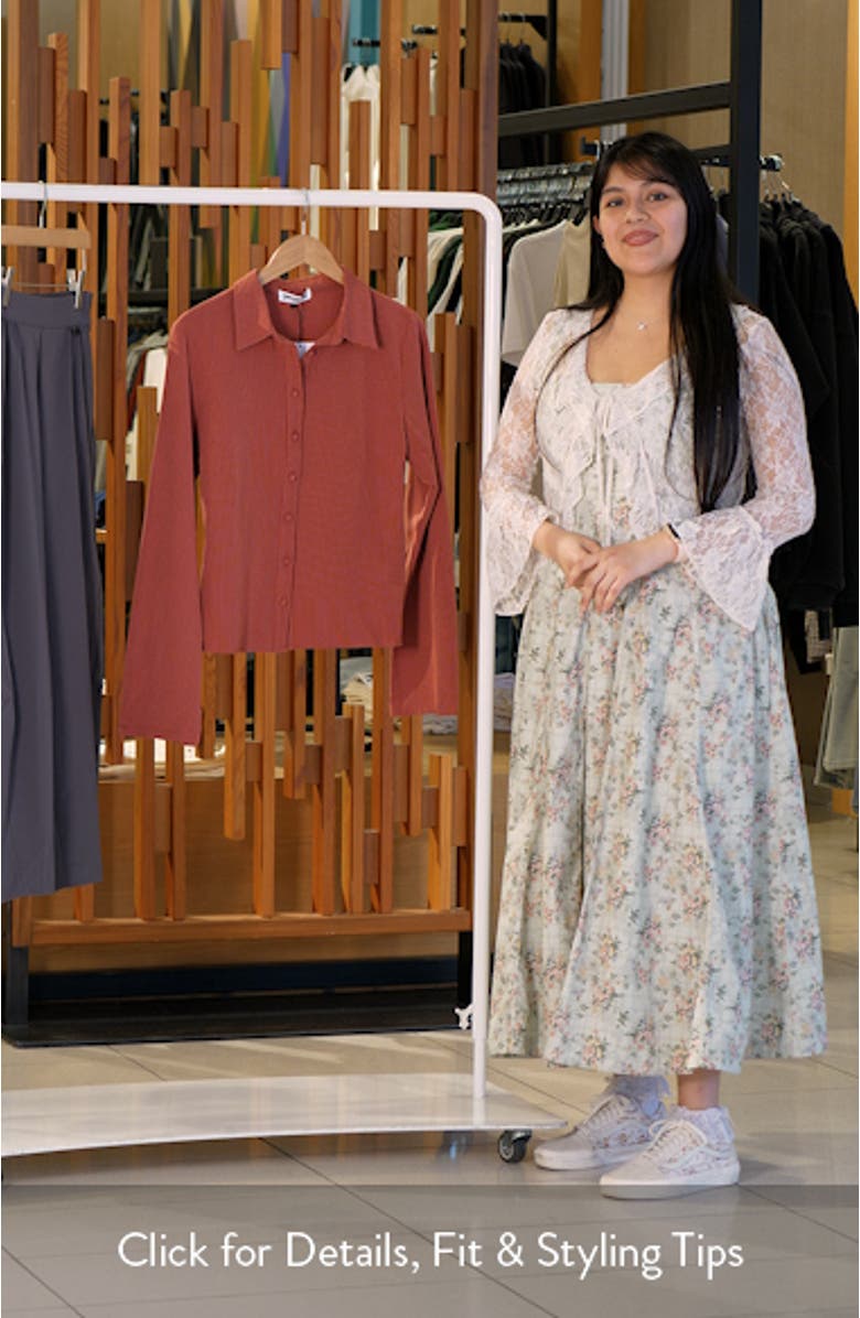 Anni Pinstripe Long Sleeve Button-Up Shirt, sales video thumbnail