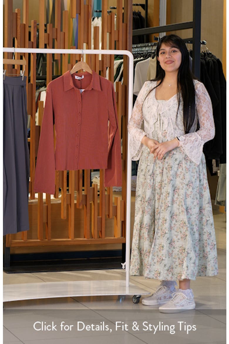 Anni Pinstripe Long Sleeve Button-Up Shirt video