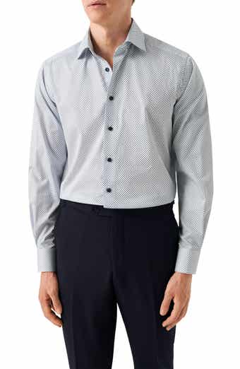 Eton Contemporary Fit Neat Floral Print Cotton Dress Shirt