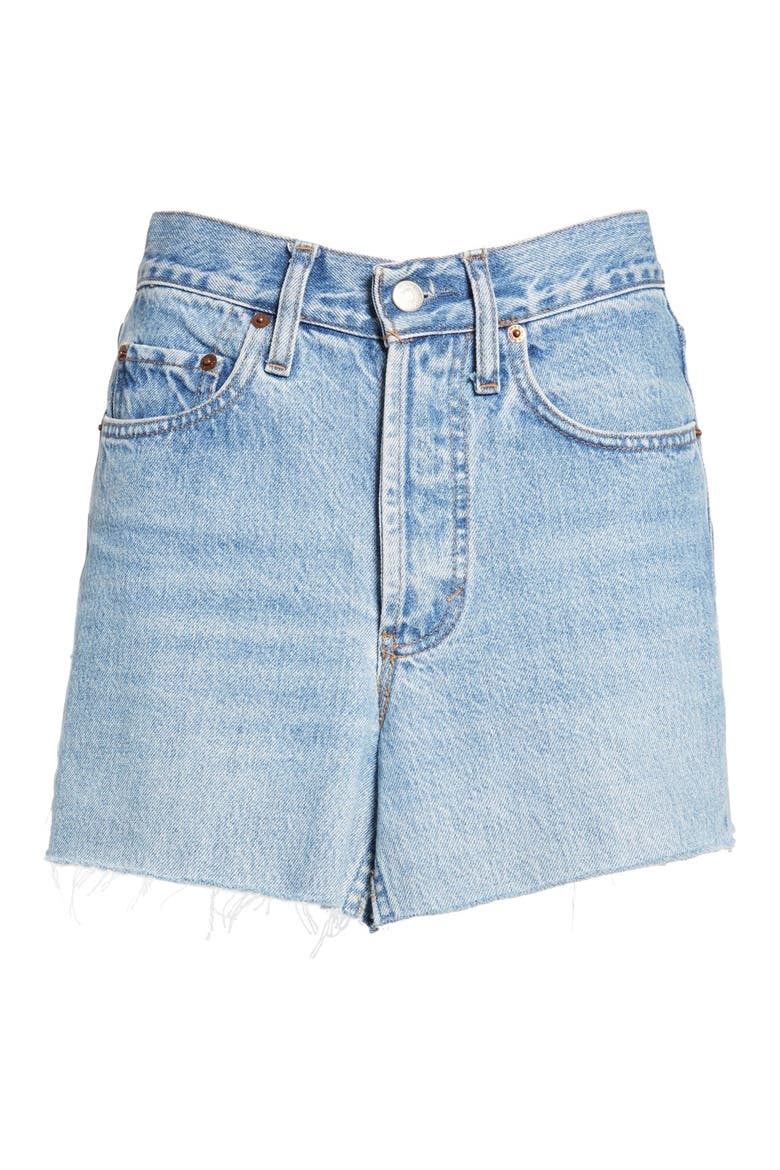 Denim Mini Skirt, Alternate, color, BLUE