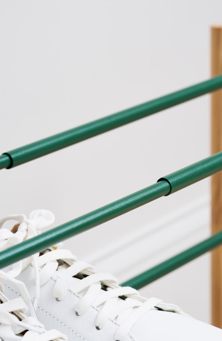 Yamazaki Expandable Three-Tier Shoe Rack, Alternate, color, Forest Green
