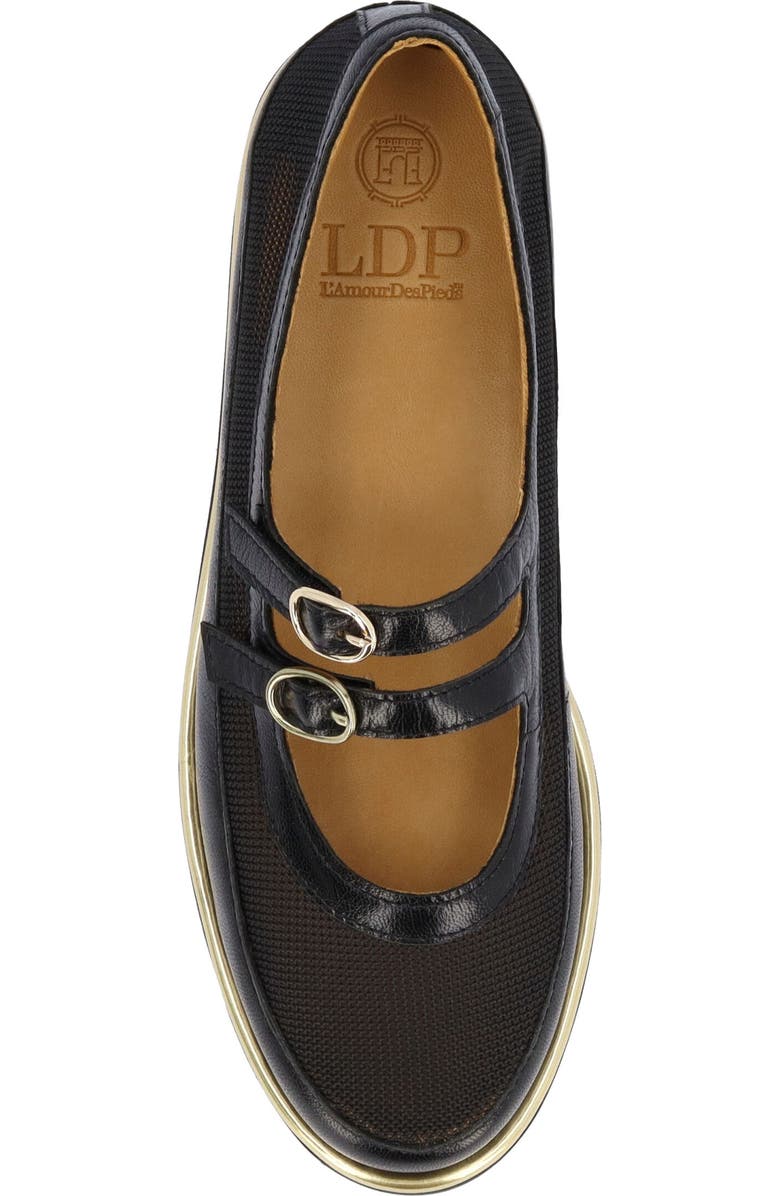 L'Amour des Pieds Zalika Mary Jane Wedge, Alternate, color, Black