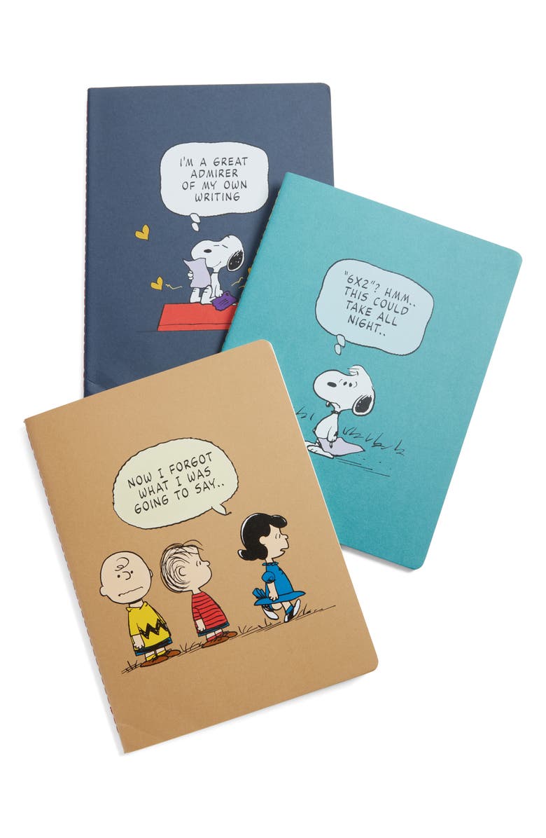 Moleskine Le Peanuts Set of 3 Extra-Large Ruled Notebooks, Main, color, Multicolor Pack