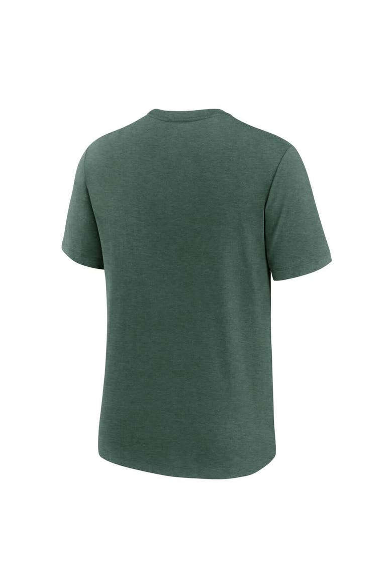 Men's Nike Heather Green New York Jets Long Pass Tri-Blend T-Shirt, Alternate, color, Heather Green