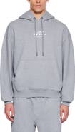 L/AB OFF-WHITE Diagonal Stripe Logo Cotton French Terry Graphic Hoodie