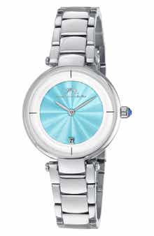 PORSAMO BLEU Women's Madison Guilloche Stainless Steel Bracelet Watch, 29mm