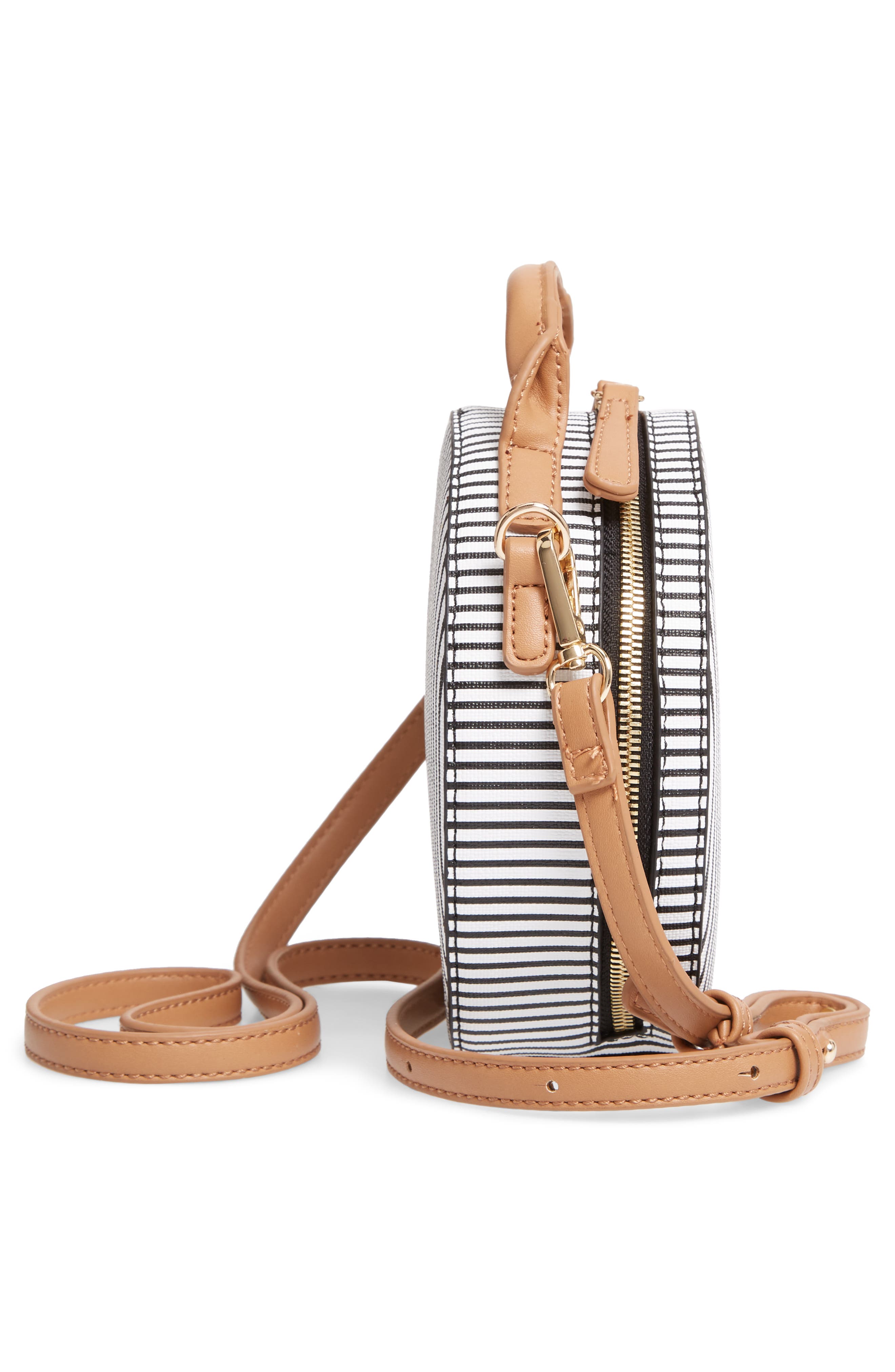 Malibu Skye Semi Round Faux Leather Bag, Alternate, color, 