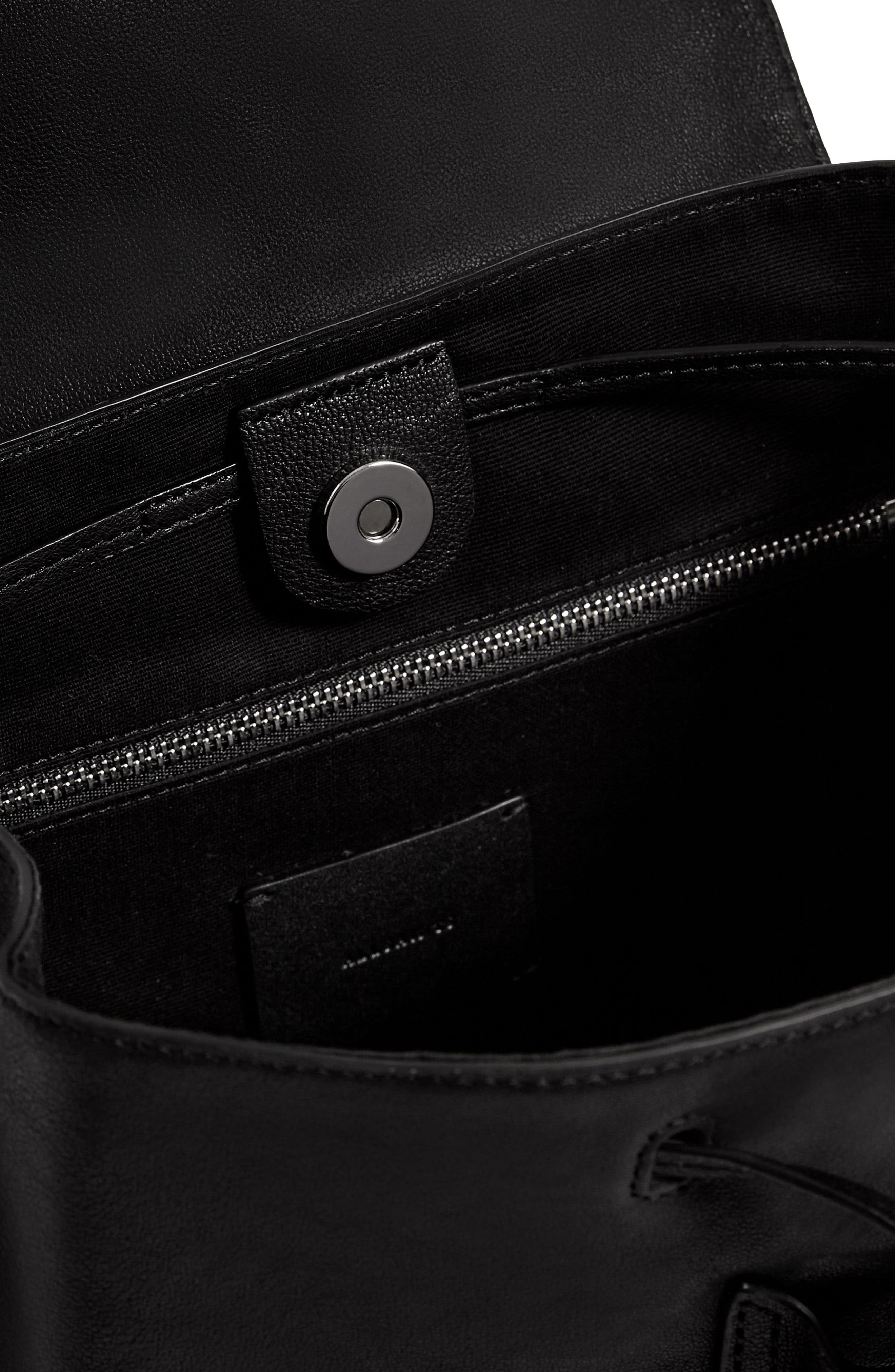 AllSaints Tower Leather Backpack, Alternate, color, 