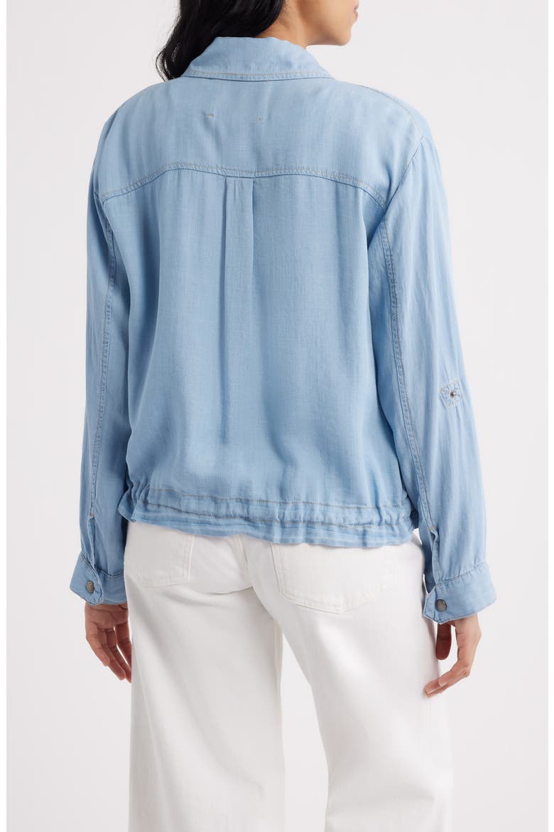 Zip Front Shirt Jacket, Alternate, color, LIGHT INDIGO