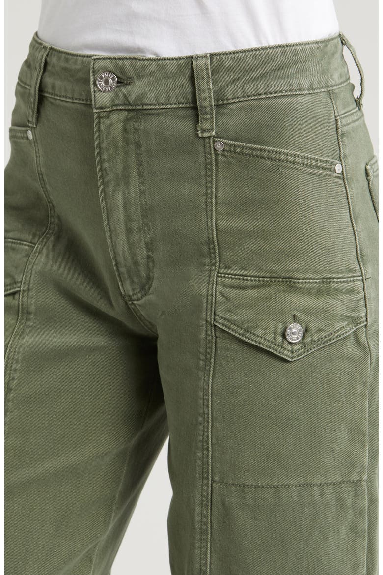 Alexis High Waist Tapered Cargo Jeans, Alternate, color, VINTAGE IVY GREEN