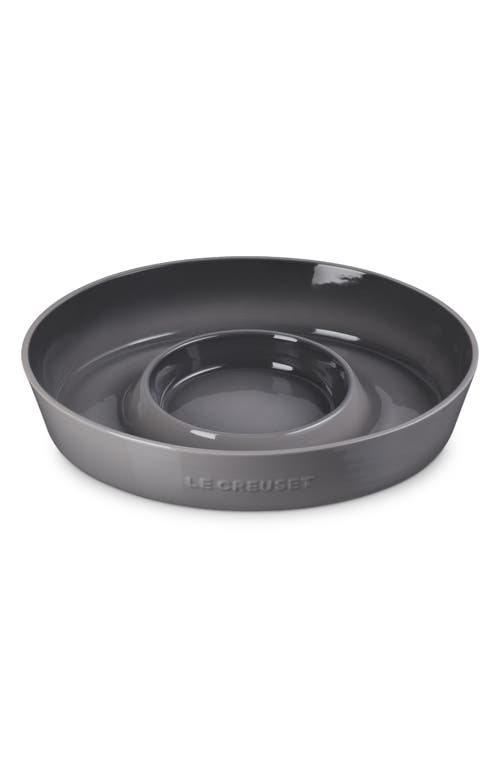 Le Creuset Oval Stoneware Chip & Dip Platter In Oyster