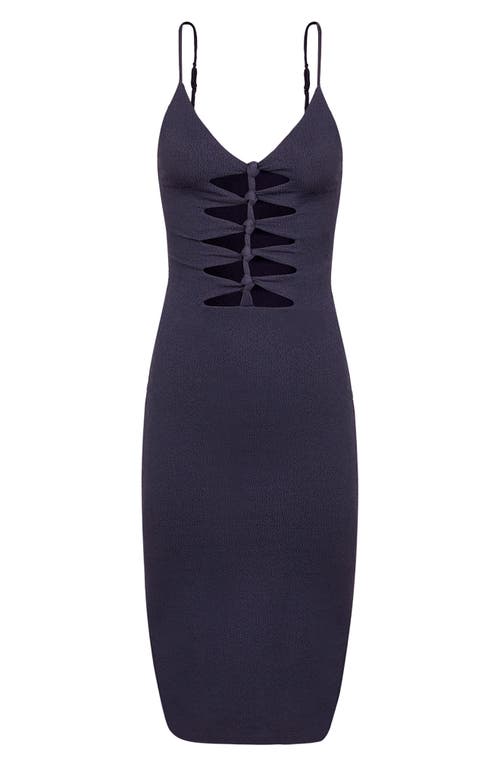 Vix Paula Hermanny Firenze Seraphine Knotted Cutout Cover-up Dress In Blue