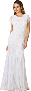 LARA New York Gale High-Neck Beaded Wedding Dress