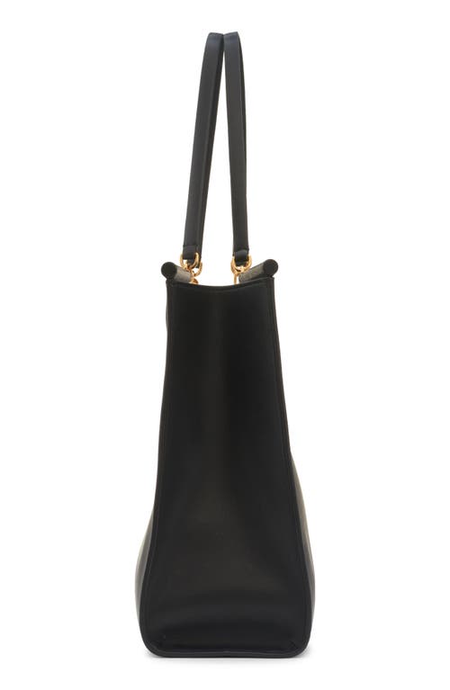 Dolce & Gabbana Large Sicily Calf Leather Tote Bag In Nero
