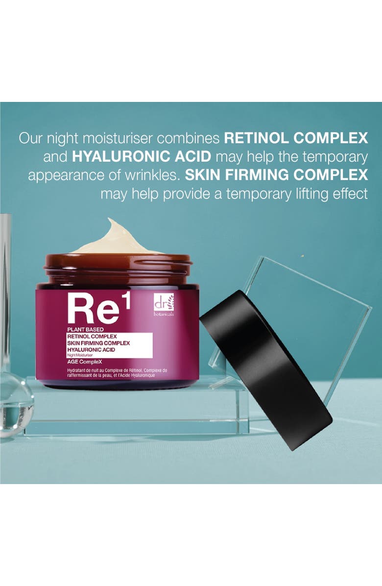 DR BOTANICALS Retinol Complex 1%, Skin Firming Complex 1% 
Hyaluronic Acid 1% Night Moisturiser 60ml, Alternate, color, 