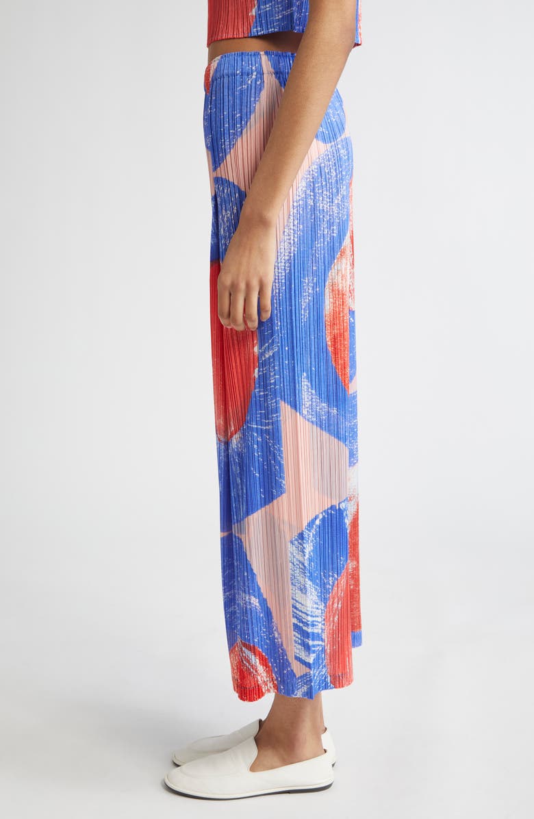 Pleats Please Issey Miyake Backlight Pleated Straight Leg Pants, Alternate, color, Red