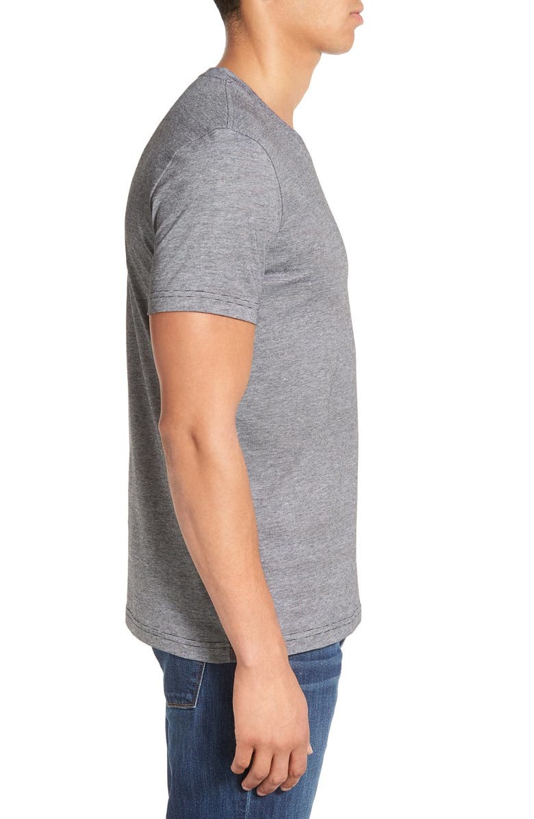 Lacoste Stripe V-Neck T-Shirt, Alternate, color, 