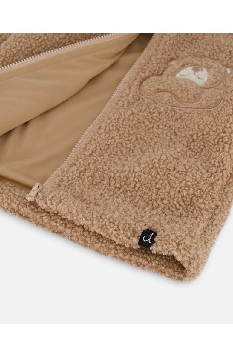 Deux par Deux Bear Hooded Zip Jacket, Alternate, color, Brown